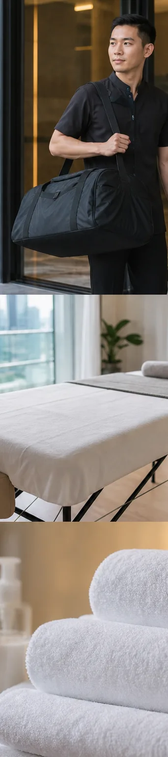 mobile massage Saigon fresh towels and professional hygiene supplies